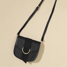 Shein Ring Detail Flap Crossbody Bag