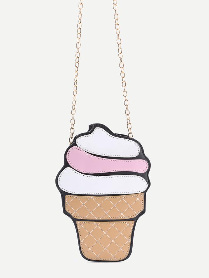 Shein Ice Cream Shaped Crossbody Chain Bag