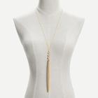 Shein Long Tassel Pendant Chain Necklace