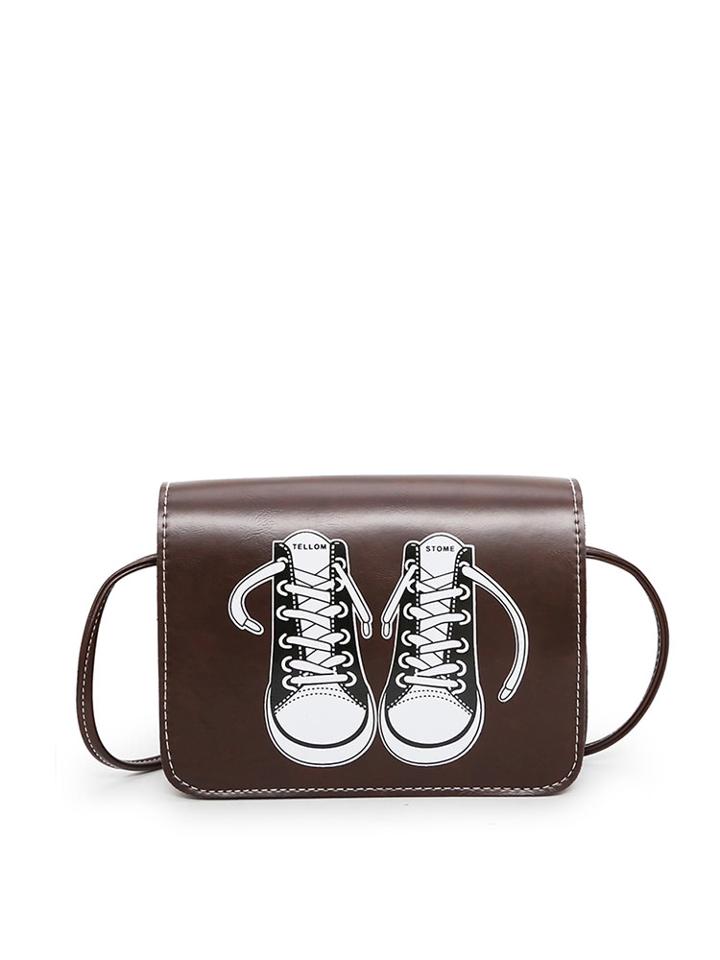Shein Shoes Print Crossbody Bag
