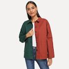 Shein Single Breasted Color Block Jacket