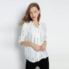 Shein High-low Stripe Shirt