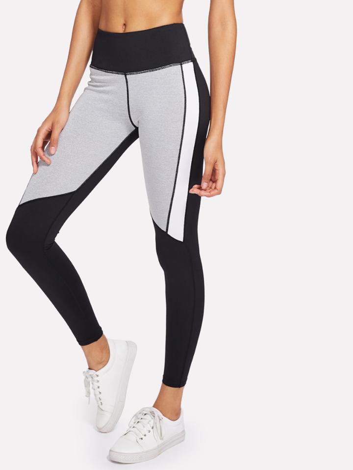 Shein Cut & Sew Panel Leggings