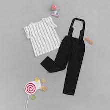 Shein Toddler Girls Striped Blouse & Pants