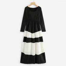 Shein Contrast Panel A-line Dress