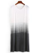Shein Grey Ombre Drop Armhole Shift Dress