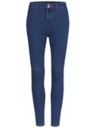 Shein Blue Skinny Casual Denim Pant