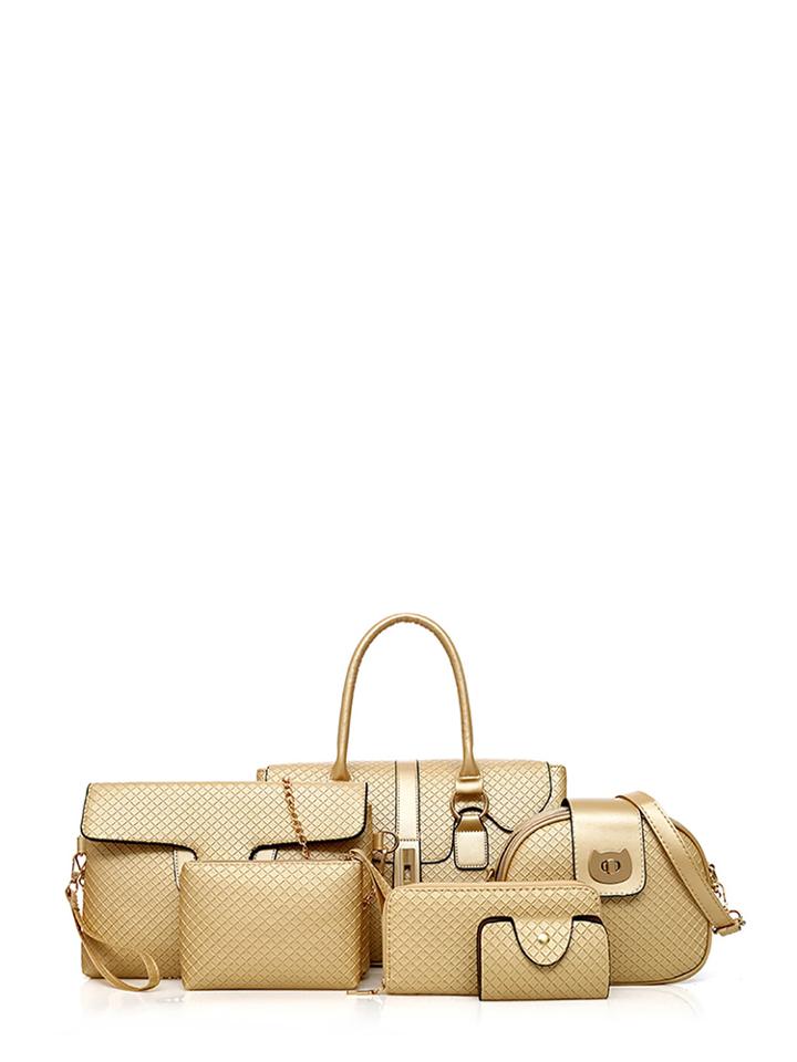Shein Geometric Pattern Combination Bag 6pcs