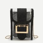 Shein Buckle Decor Flap Bag With Inner Clutch
