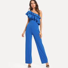 Shein One Shoulder Layered Jumpsuit