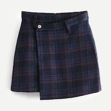 Shein Asymmetric Hem Plaid Skirt