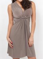 Rosewe V Neck Belted Waist High Waist Dress