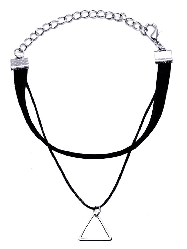 Shein Black Double Layer Geometric Charm Bracelet