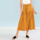 Shein Self Belted Button Up Skirt