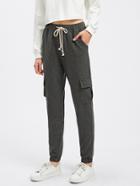 Shein Pocket Side Heather Knit Sweatpants