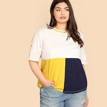 Shein Plus Color Block Tee