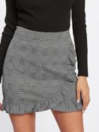 Shein Frill Trim Plaid Wrap Skirt