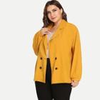 Shein Plus Double Breasted Coat