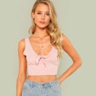 Shein Knot Front Crop Tank Top