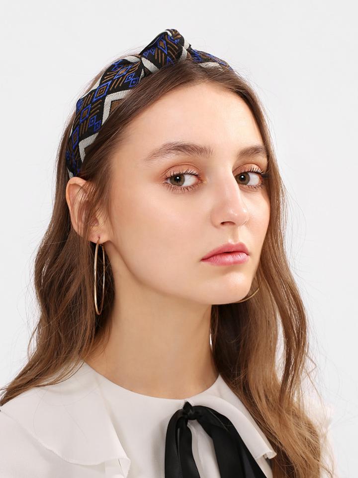 Shein Embroidered Knot Design Headband