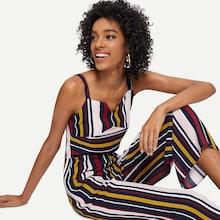 Shein Thick Strap Striped Jumpsuit