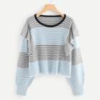 Shein Flounce Trim Striped Jumper