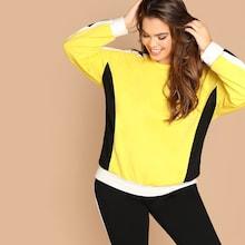 Shein Plus Color Block Pullover