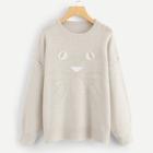 Shein Cartoon Embroidery Drop Shoulder Jumper