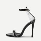 Shein Clear Panel Two Part Heeled Sandals