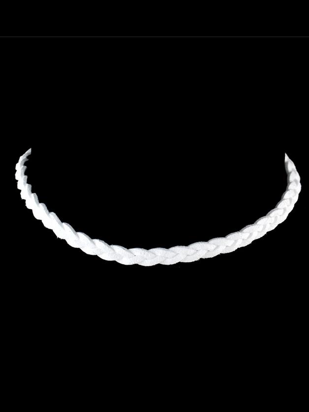 Shein White Simple Design Braided Rope Choker Necklace
