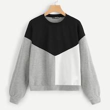 Shein Plus Color Block Tunic Pullover