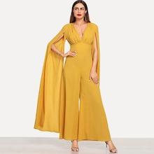 Shein Split Extra Long Sleeve Palazzo Jumpsuit