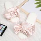 Shein Lace Bow Round Toe Flat Slippers