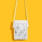 Shein Cartoon Print Canvas Crossbody Bag