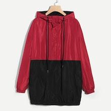 Shein Men Drawstring Hooded Coat