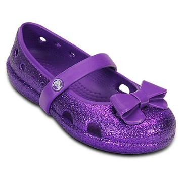 Crocs, Inc. Keeley Flat Bow Charm Hi Glitter - Girl's
