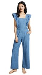 Ei8htdreams Chambray Ruffle Jumpsuit