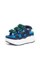 Suecomma Bonnie Colorblock Ribbon Platform Sandals