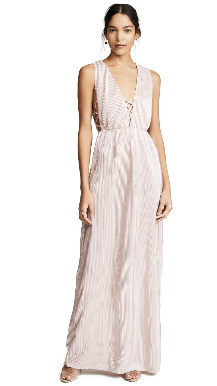 Wayf Arden Lace Up Maxi Dress