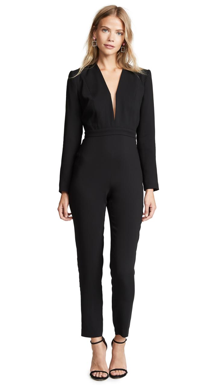 Michelle Mason Jumpsuit With Draped Back