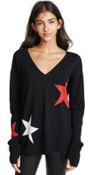 Pam Gela V Neck With Star Intarsia