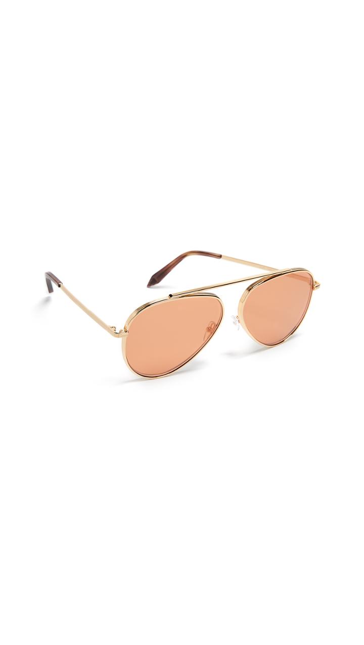 Victoria Beckham Single Bridge Aviator Sunglasses