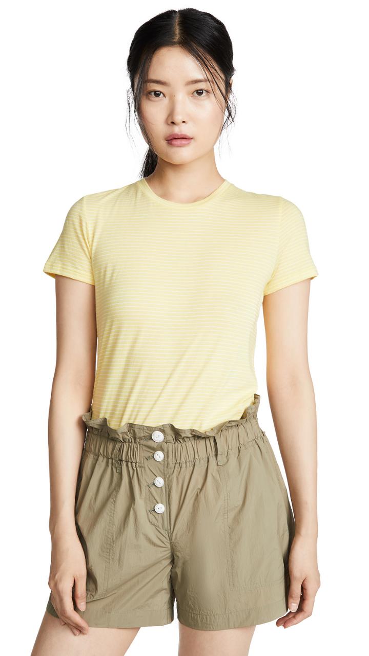 Vince Skinny Stripe Crew Tee