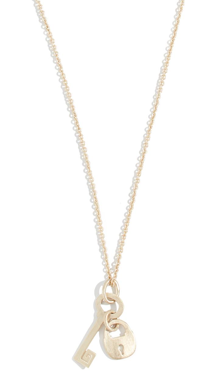 Tory Burch Surreal Lock Key Pendant Necklace