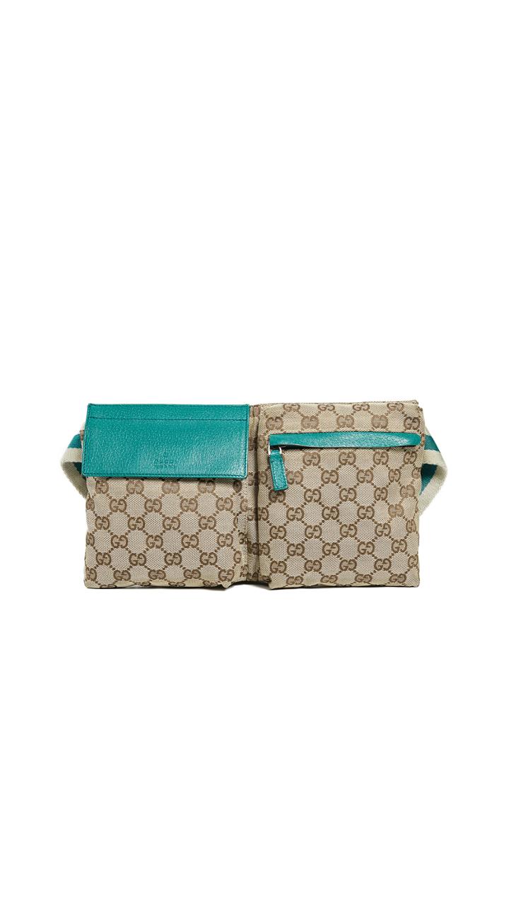 What Goes Around Comes Around Gucci Canvas Waist Pouch