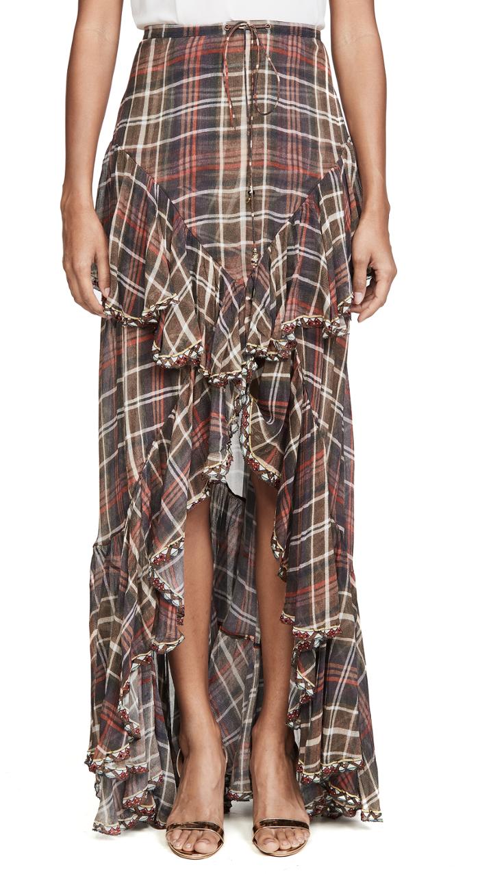 Camilla Maxi Skirt With Double Frill
