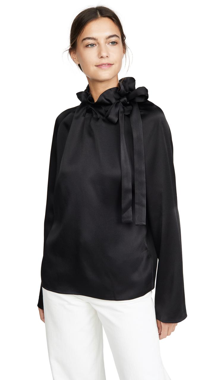 Rosetta Getty Tie Neck Top