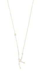 Lulu Frost 14k Gold Capricorn Necklace With White Diamonds