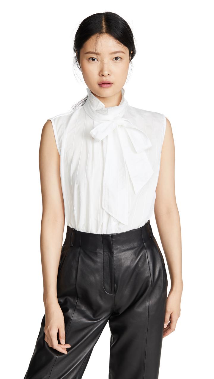Edition10 Sleeveless Tie Neck Blouse