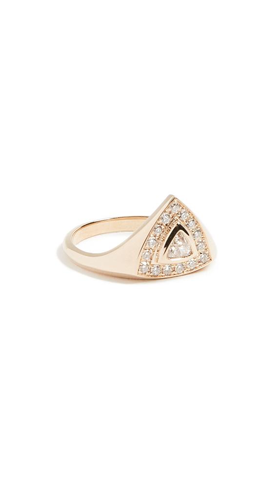 Zoe Chicco 14k Gold Trillion Signet Pinky Ring